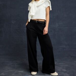 AE Dreamy Drape Stretch Poppy Trouser in black NWT